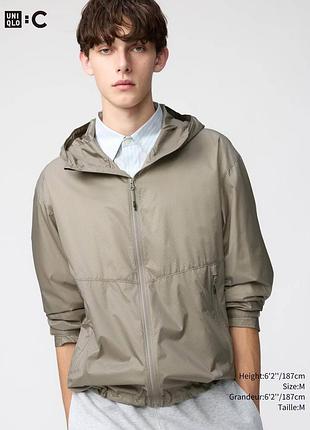Парка uniqlo легка вітровка з капюшоном