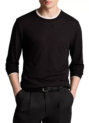 Двошаровий чоловічий лонгслив vince / кофта щільний трикотаж (р. 48-50, m-l)