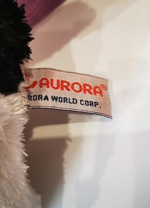 🐶 мягкий лежачий щенок aurora world, 34 см 🖤🤍 6