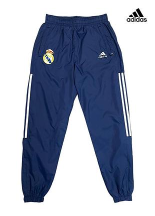 Оригинальные мужские спортивные штаны adidas real madrid размер s m нейлоновый синие футбольные спортивки адидас реал мадрид на манжетах с м а1