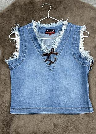 Жіноча джинсова жилетка soff jeans original denim