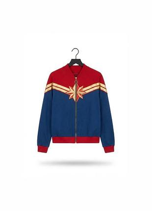 Стильна брендова олімпійка / зіпка marvel captain marvel (оригінал, ідеальний стан, розмір s-m)