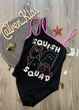Суцільний чорний купальник "squish" для дівчинки-підлітка від 13 до 14 років (158/164 ріст), бренд c&a німеччина