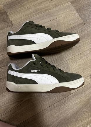 Кросівки чоловічі puma кольору хакі розмір 44,5 устілка 29 см замша