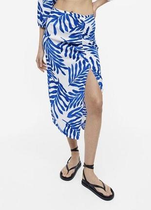 Спідниця h&m в тропічний принт