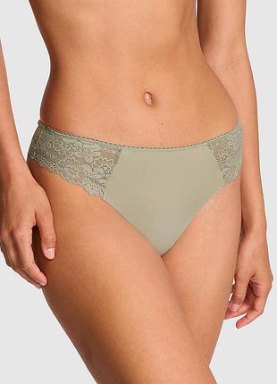 Трусики стринги no-show thong panty pink victorias secret