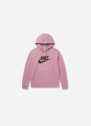 Фірмове стильне худі nike у трендовому пильно-рожевому кольорі (оригінал, ідеальний стан, розмір s-m)