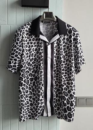 Брендовое поло рубашка j.lindeberg roscoe print leopard, оригинал, размер l