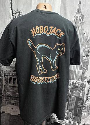 Оригинальная футболка hobo jack "superstitious" black cat limited edition (размер xl)