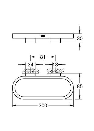 Тримач для рушників grohe selection (41035000) 5