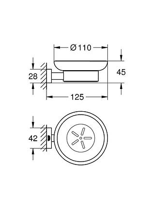 Мильниця grohe essentials cube new (40754001) 2