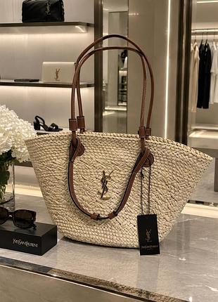 Сумка соломʼяна yes saint laurent