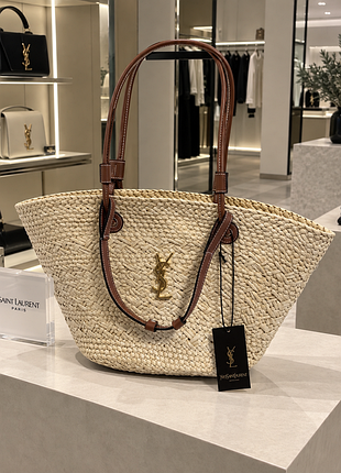 Сумка соломенная yves saint laurent