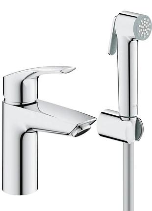 Змішувач для раковини з гігієнічним душем grohe eurosmart new (23124003)