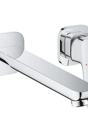 Смеситель для раковины на 2 отверстия grohe cubeo l-размера (1017890000)