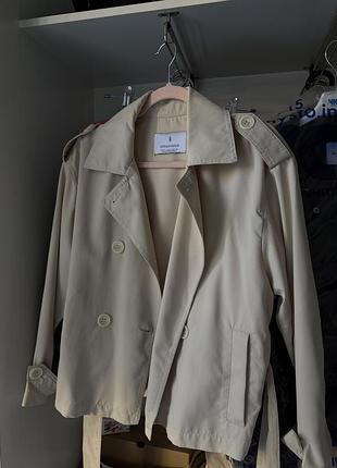 Тренч бежевий stradivarius 5