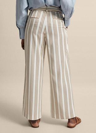 Брюки в смужку wide leg від massimo dutti. 2