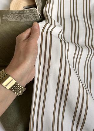 Брюки в смужку wide leg від massimo dutti. 8