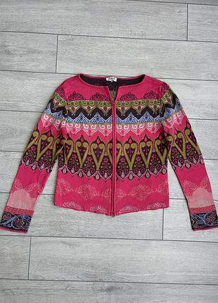 Ivco cardigan sweater size 38 m размер ивко женский свитер кардиган кофта жакет жилет накидка кейп пеньюар кимоно кокон этническими узорами оригинал
