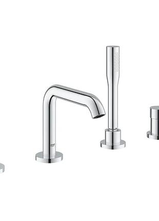 Однорычажный смеситель для ванны grohe essence, на 4 отверстия (25251001)