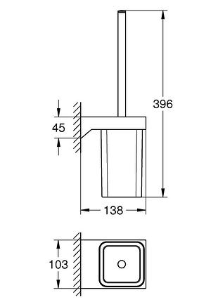 Ершик для унітазу grohe selection cube (40857000) 2