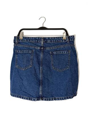 Синя джинсова спідниця boohoo 2