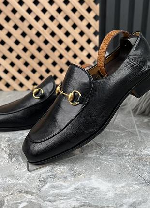 Gucci brixton horsebit collapsible loafers мужские туфли лоферы кожа оригинал 43.5 eur
