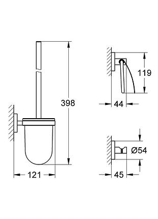 Набор аксессуаров 3 в 1 grohe essentials new (40407001) 3
