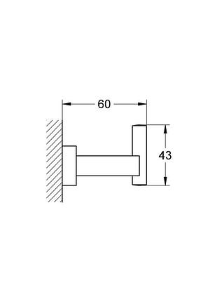 Гачок для халата grohe essentials cube new (40511001) 2