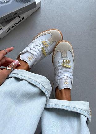 Adidas samba og white/silver 5