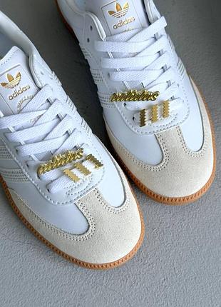 Adidas samba og white/silver 3