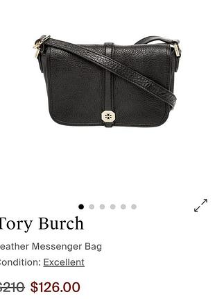 Tory burch кожаная сумка кросс-боди 10