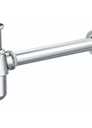 Сифон для раковины champion siphon-01 без выпуска (под донный клапан) без ревизии (колир хром) 1 1/4'' (ac3572)