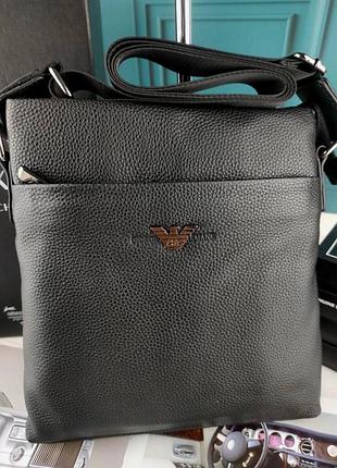 Кожаная мужская сумка armani армани