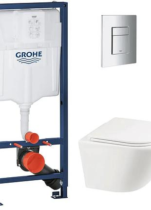 Комплект grohe set унітаз ellipse-0301-t3 система змиву tornado 3.0 + інсталяція grohe rapid sl 38536001 + панель змиву 38732000