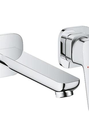 Смеситель для раковины на 2 отверстия grohe cubeo m-размера (1017880000)