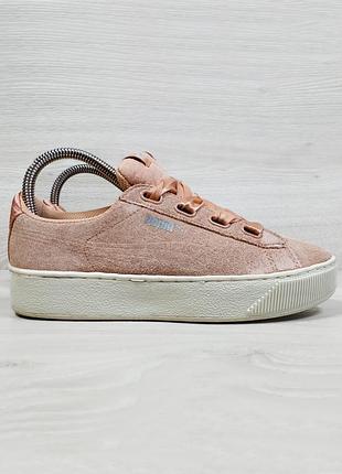 Замшеві жіночі кросівки на платформі puma оригінал, розмір 37