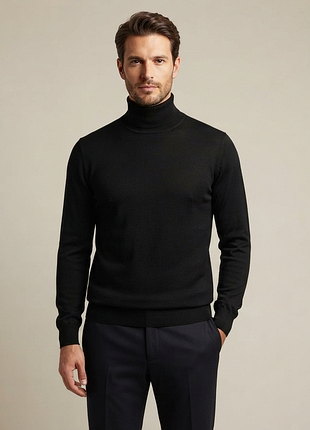 Чорний чоловічий гольф sorbino (dolcevita), чорний, розмір xl, 3xl