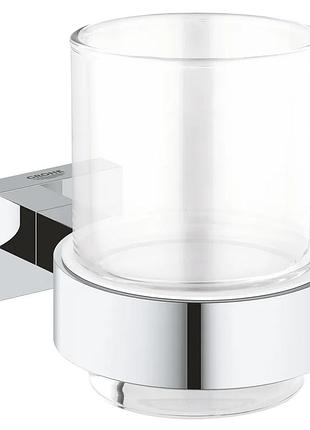 Стакан для зубных щеток grohe essentials cube new (40755001)