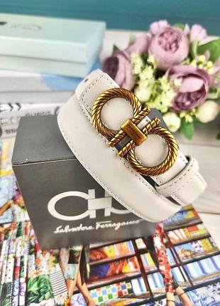 Шкіряний жіночий ремінь salvatore ferragamo ферагамо
