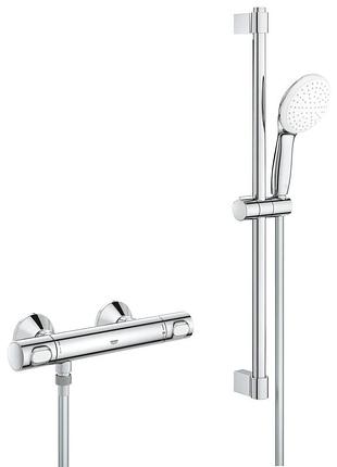 Термостат для душу grohe grohtherm 500 з душовим гарнітуром (34796001)