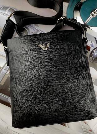 Кожаная мужская сумка armani армани