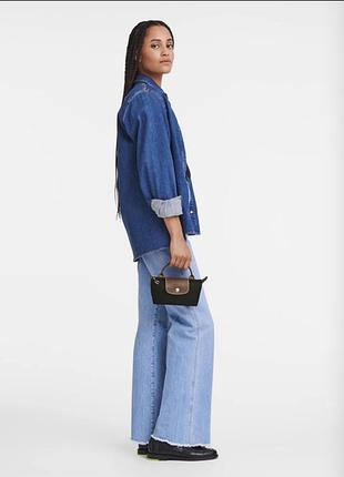 Longchamp le pliage pouch with handle black,лонгчамп міні,сумка