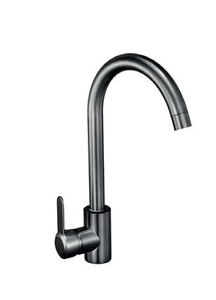 Смеситель для кухни champion eza-011 graphite с нерж. стали (ch6454)