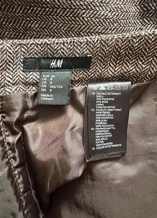 Вовняна мініспідниця h&m 3