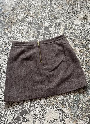 Вовняна мініспідниця h&m 2