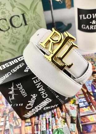 Кожаный женский ремень ralph lauren ральф лорен