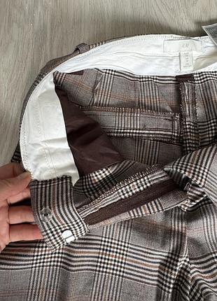 Шнани брюки h&m в клітинку 8