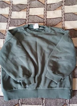 Кофта хлопушка, zara, оттенок зеленого