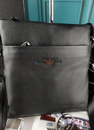 Кожаная мужская сумка armani армани